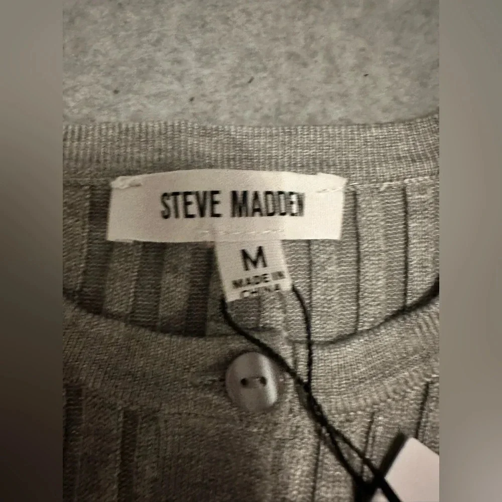 NWT Steve Madden gray Lexi Sweater Dress size M - Picture 5 of 9